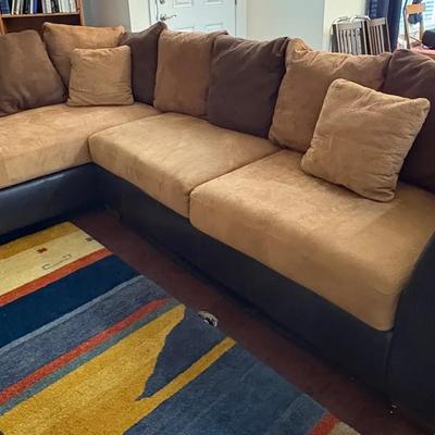 Ashley Furniture Two Tone L-Shape Sectional Sofa 