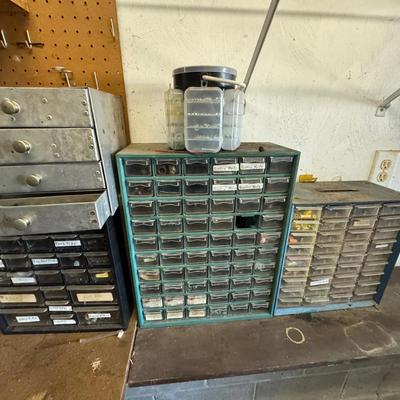 Lot 237: Small Parts Organizers With Miscellaneous Items