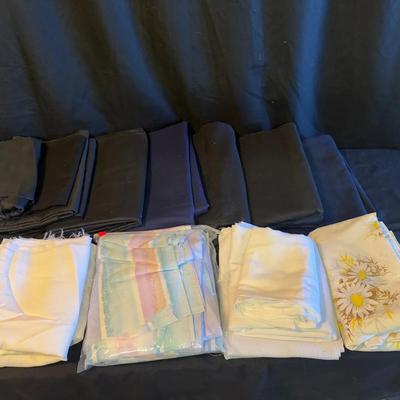 Lot 427: Mixed Fabric Lot – Black, White, and Pastel Materials for Sewing or Crafting