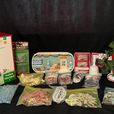 Lot 310: Mystery Lot Of Christmas Ornaments And Gift Supplies
