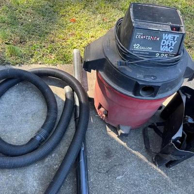 Lot 240: Craftsman 12 Gallon Wet/Dry Vac With Accessories