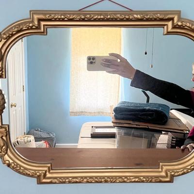 Vintage Ornate Gold Wall Mirror