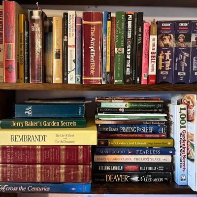 Lot 350: Lot of Christian, Inspirational & General Interest Books with VHS Box Sets