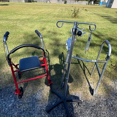 Lot 215: Walkers And IV Pole