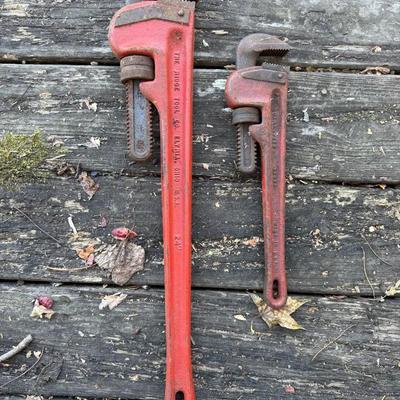 Lot 535: 2 Pipe Wrenches 24” And 14”