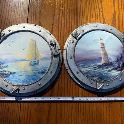 Lot 504: 2 11” Portals With Beach Scenes
