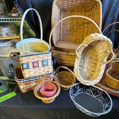 Lot 122:  Mixed Lot of Woven and Decorative Baskets – Various Sizes & Styles
