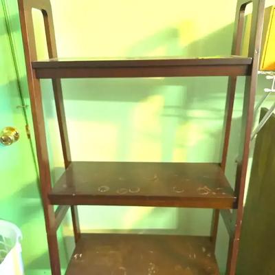 Lot 133:  Vintage Mid-Century Modern Four-Tier Wooden Bookshelf