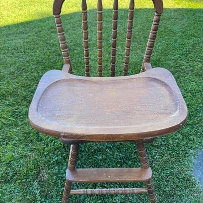 Lot 211: Nelson Juvenile Wood High Chair
