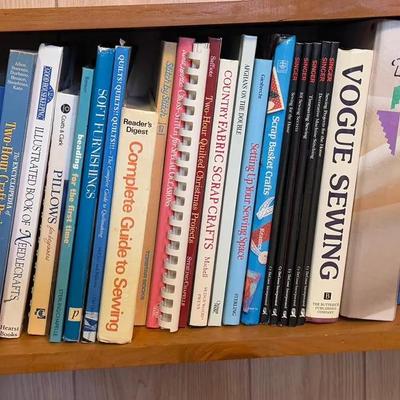 Lot 446: Lot of Sewing, Crafting & Decorating Books – Singer, Vogue, Better Homes, Quilting, Fabric,