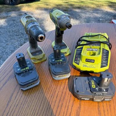 Lot 500: Ryobi 18 V Drill Set (Working)