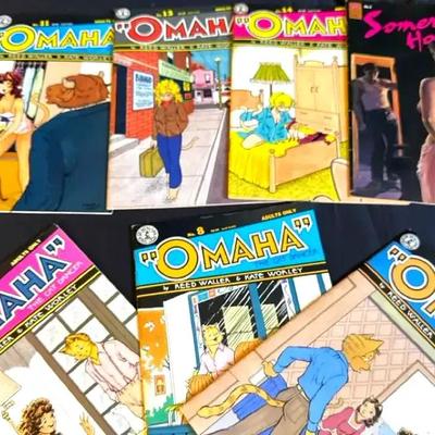 Lot 126:  Vintage “Omaha the Cat Dancer” & “Somerset Holmes” Adult Comic Lot (7 Issues, 1980s)