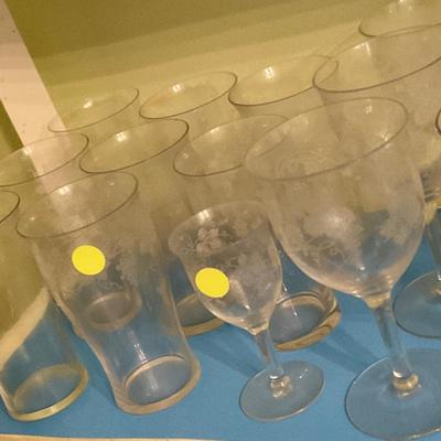 Etched glassware 