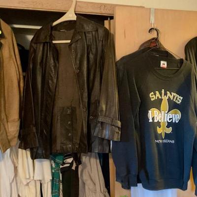 Leather jackets and old Saints t-shirts