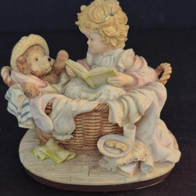 Vintage 1990 Enesco Laura's Attic by Karen Hahn "Once Upon a Time" Figurine - 4" Tall