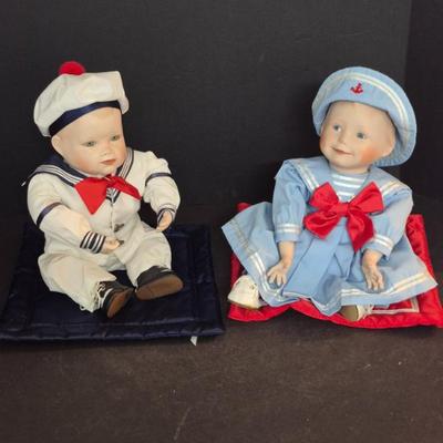 Vintage 1987 Ashton Drake Yolanda Bello "Matthew & Amanda" Porcelain Dolls