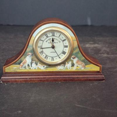 Vintage 1990s Roger Lascelles Clocks of London Miniature Mantle Clock - Art Signed E.F. '96