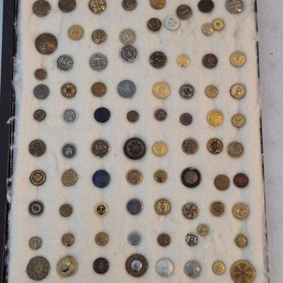 Vintage Button Display - Display Case Included