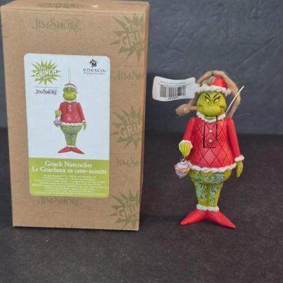 Jim Shore Grinch Nutcracker Ornament #6009207 - 5" Tall - New, With Tags In Original Box