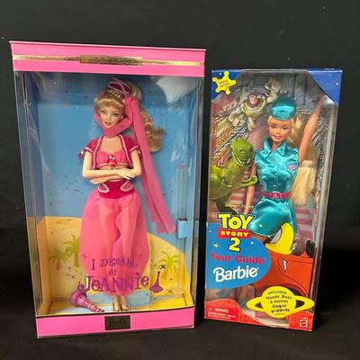Vintage Barbies- 2000 I Dream Of Jeannie And 1999 Toy Story 2 Tour Guide 