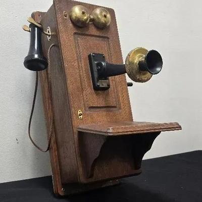 Antique CHICAGO TELEPHONE SUPPLY CO Wall Phone ELKHART, IND U.S.A.