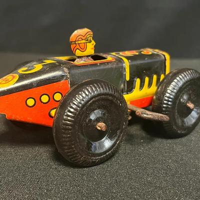 Vintage Black No. 3 Indy Litho Racer