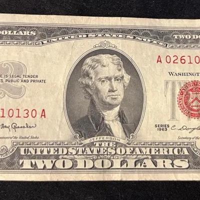 1963 Red Seal $2 Bill #2