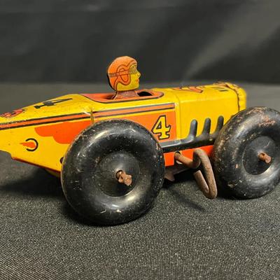 Vintage Marx #4 Litho Racer Windup Toy