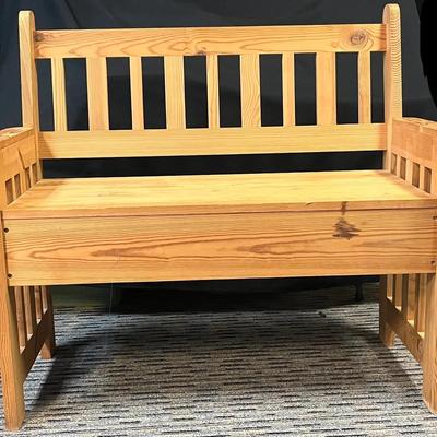 Wooden Children’s Bench With Storage 