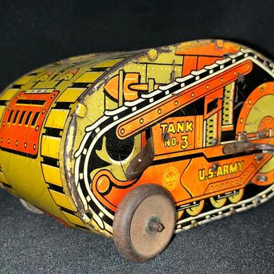Vintage Louis Marx US Army No. 3 Tin Toy