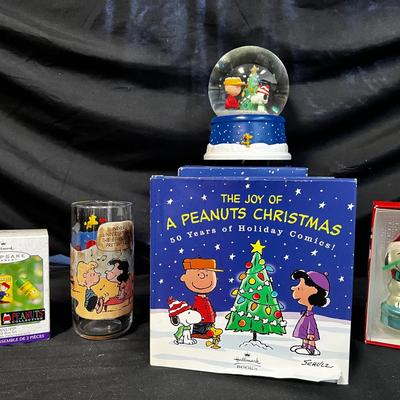 Peanuts Snow Globe, Christmas Book, Ornaments, Glass