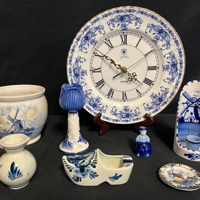 Blue And White Delft Hand Painted Collectibles
