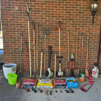CRAFTSMAN Electric Blower, STIHL FS 55R Brushcutter, ACE 2 Gal Sprayer & Lopping Shears, Yard Tools+
