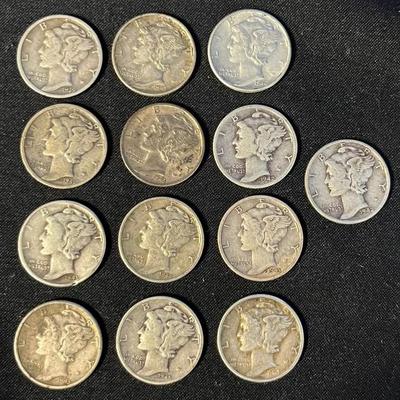 Collection Of Mercury Dimes