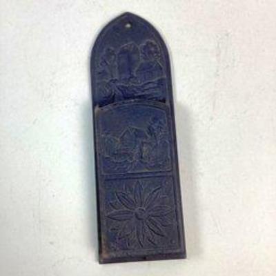 Tall iron match safe