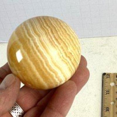 Banded calcite sphere