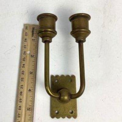 Brass candle sconce
