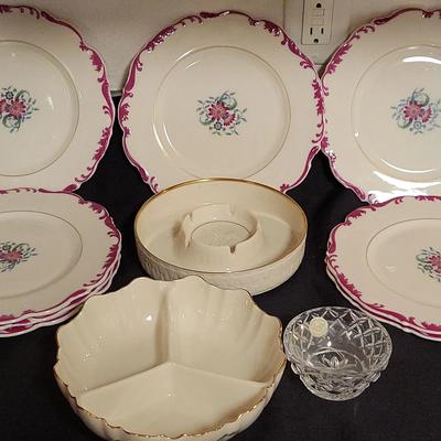 Vintage Lenox P-301-R "Maroon" Luncheon Plates & More (FHC)