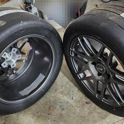 Two 17" Forgestar Drag Racing Wheels And Mickey Thompson Tires