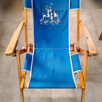 Wooden Reclining Deck Chair 