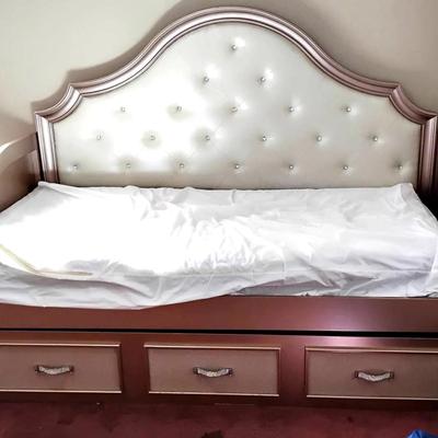 Rose Gold Twin Trundle Bed