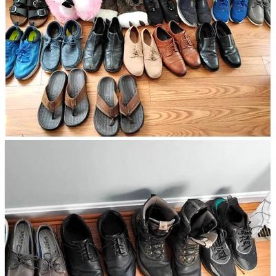 Men's Shoes & A Couple Slippers 