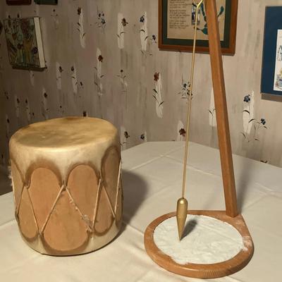Sand Pendulum and Native American Drum
