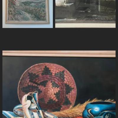 K. Hoskin Still Life, Andrew Wyeth "Evening at Kuerners", and Landscape Wall Art