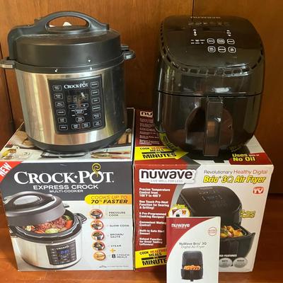 Crock-Pot Express Multi-Cooker and NuWave Brio 3-Quart Digital Air Fryer (Used)