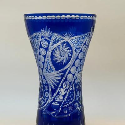 Murano Cut To Clear Vase
