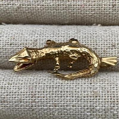 14K Gold Lizard Pendant - 2.4 Grams 