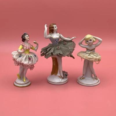 Three Ballerina Figures