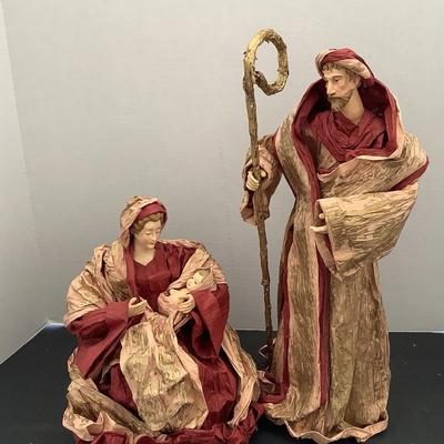 Hand Crafted Paper Mache Nativity Set