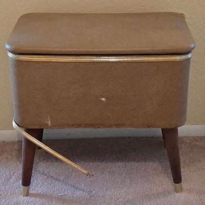 Vintage Hawkeye Sewing Bench & Contents